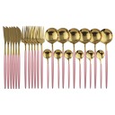 Ensemble de couverts bicolores 24 pièces 8