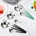 Ensemble de couverts bicolores 4 pièces 2