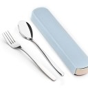 Ensemble de couverts de voyage avec étui 2 pcs 2