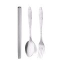 Ensemble de couverts en acier inoxydable et baguettes de voyage 2