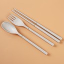 Ensemble de couverts pliables avec étui 3 pcs 2