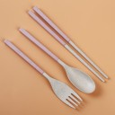 Ensemble de couverts pliables avec étui 3 pcs 4