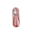 Ensemble de couverts pour enfants Cuillère Fourchette avec étui Vaisselle portable pour enfants couverts de repas pour l'école voyage 5