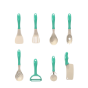 Ensemble de cuisine pour enfants 59 pièces Ustensiles de jeu en plastique avec accessoires Jouet de cuisine avec bouilloire, poêle et légumes pour les filles et les garçons à partir de 3 ans 7