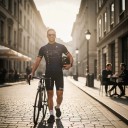 Ensemble de cyclisme pour homme Maillot à manches courtes et cuissard avec bretelles et rembourrage 90 % polyester et 10 % Lycra Bleu foncé 5