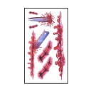 Ensemble de faux tatouages d'Halloween 6 pcs 4