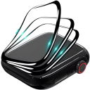 Ensemble de films de protection résistants aux chocs 3 pcs pour Apple Watch 7 8 9 45 mm 3D HD ultra-mince protecteur d'écran contre les rayures tactile sensible 7