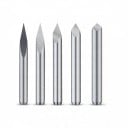 Ensemble de fraises V à graver 10 pcs Angles 20° 30° 45° 60° et 90° Pointe 0,1 mm Fraises CNC à trois arêtes en carbure fritté Écritures et détails 1