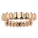 Ensemble de grilles dentaires hip hop 7,5x1,2 cm et 5x1 cm Grills supérieurs et inférieurs avec insert en silicone Dents brillantes Bijou 4