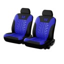 Ensemble de housses de siège avant 2 pcs Design de pneu avec papillon Housses de protection pour sièges auto Polyester Motif stylé Entretien facile 8