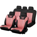Ensemble de housses de siège pour 5 places Design pneu avec papillon Housses de protection pour sièges auto Polyester Motif stylé Entretien facile Coupe universelle 10