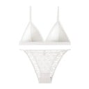 Ensemble de lingerie en dentelle pour femmes avec soutien-gorge et culottes à motif délicat en élasthanne polyamide pour un usage 3