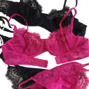 Ensemble de lingerie en dentelle pour femmes avec soutien-gorge et culottes en surface lisse en élasthanne polyester pour un usage quotidien 6