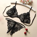 Ensemble de lingerie en dentelle transparente J2714 3