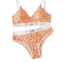 Ensemble de lingerie femme avec motif et taille élastique soutien-gorge culottes nylon pour un usage quotidien 3