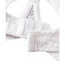 Ensemble de lingerie femme, soutien-gorge en dentelle avec armatures et cœur en métal au centre, et string avec bretelles réglables 10