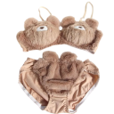 Ensemble de lingerie pour femmes avec motif en peluche d'ours en elastane nylon ensemble doux soutien-gorge et culottes pour le port 1