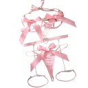 Ensemble de lingerie pour femmes avec nœuds décoratifs et bandes soutien-gorge culotte polyester spandex pour un usage quotidien 1