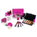Ensemble de maquillage cosmétique avec palette de correcteurs, 4 pinceaux, éponge, blush en stick, poudre, base et gloss à lèvres, cadeau pour femmes 2
