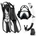 Ensemble de matériel de snorkeling S/M Palmes taille 37-41 18 x 40 cm Masque de plongée et tuba Ensemble complet pour le snorkeling 2