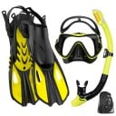 Ensemble de matériel de snorkeling S/M Palmes taille 37-41 18 x 40 cm Masque de plongée et tuba Ensemble complet pour le snorkeling 6