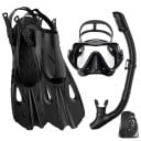 Ensemble de matériel de snorkeling S/M Palmes taille 37-41 18 x 40 cm Masque de plongée et tuba Ensemble complet pour le snorkeling 1