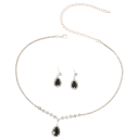 Ensemble de mode féminin en goutte à goutte collier 38+16 cm boucles d'oreilles 2,7 cm Bijoux de mariage élégants pour banquet soirée 1