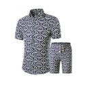 Ensemble de mode pour homme - Chemise et shorts J3370 4