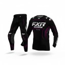 Ensemble de motocross t-shirt et pantalon T-shirt à manches longues et pantalon avec boucle Polyester et nylon Noir avec éléments violets 1