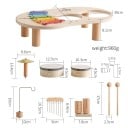 Ensemble de musique en bois pour enfants, xylophone et cloches éoliennes, jouet éducatif Montessori, instruments de musique, cadeaux pour bébés 5