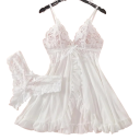 Ensemble de nuit femme en dentelle avec camisole et culottes en polyester pour un usage quotidien 1