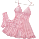 Ensemble de nuit femme en dentelle avec camisole et culottes en polyester pour un usage quotidien 3