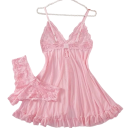 Ensemble de nuit femme en dentelle avec camisole et culottes en polyester pour un usage quotidien 6