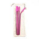 Ensemble de pailles en acier inoxydable avec étui 3 pcs 8