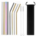 Ensemble de pailles en acier inoxydable avec étui 8 pcs 7