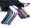 Ensemble de pailles en acier inoxydable avec étui 8 pcs 1
