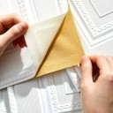 Ensemble de papiers peints en mousse imperméables 70 x 70 cm 10 pcs effet 3D panneaux muraux autocollants revêtement décoratif mural 2