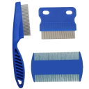 Ensemble de peignes anti-puces pour animaux de compagnie 3 pcs Peigne à poux Peigne de soin pour chiens et chats Peigne pour démêler le pelage autour du visage 1