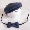 Ensemble de photographie pour garçon avec chapeau et nœud papillon 4