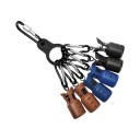 Ensemble de protecteurs pour hameçons de pêche avec mousqueton 6 pièces 4,5 x 2 cm Couvercles de protection pour hameçons avec clip Étui sécurisé pour hameçons de pêche Protection pratique des hameçons lors du transport 4
