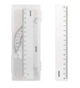 Ensemble de règles de 15 cm, rapporteur à 180°, règles triangulaires de 30° et 60° Ensemble de règles en métal pour dessins Ensemble 6