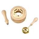 Ensemble de sceaux 3 pièces Ensemble pour la fabrication de cires à sceaux Cuillère à sceau, chauffe-cire à sceau et poignée de sceau 8
