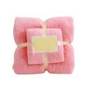 Ensemble de serviettes de bain 2 pcs absorbantes à séchage rapide 70 x 140 cm 35 x 75 cm velours corail rectangulaires pour la maison et les spas 4