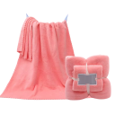 Ensemble de serviettes de bain 2 pcs absorbantes à séchage rapide 70 x 140 cm 35 x 75 cm velours corail rectangulaires pour la maison et les spas 7