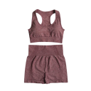 Ensemble de sport pour femmes Shorts et soutien-gorge de sport Ensemble de fitness uni en nylon, polyester et spandex été 6