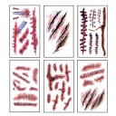 Ensemble de tatouages temporaires d'Halloween 6 pcs 2