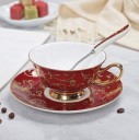 Ensemble de thé en porcelaine avec motif floral 3 pièces 2