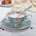Ensemble de thé en porcelaine avec motif floral 3 pièces 4