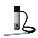 Ensemble de voyage de pipe à eau portable 25 cm en silicone et acrylique mini bong à eau pour voiture support de gobelet pour voyage camping 2