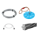 Ensemble de zip line pour enfants avec câble en acier de 18 m et siège de 28 cm capacité de 7,1 kg câble en acier pour le divertissement de jardin et une utilisation extérieure 3